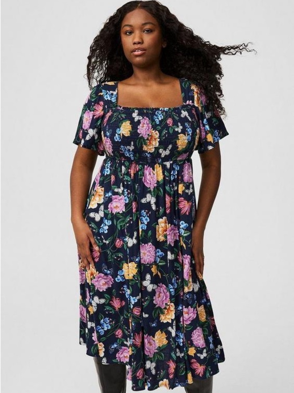 Torrid A-Line Midi Dress size 1